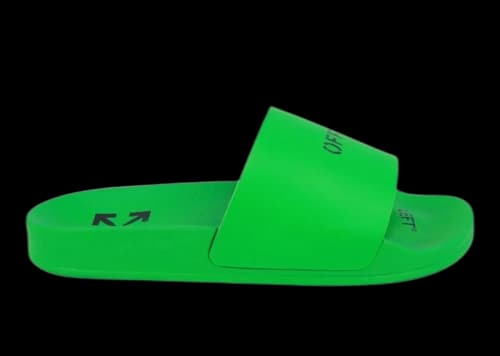 OFF-WHITE Logo Pool Slides Green (Women's)