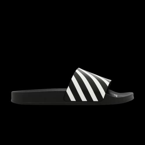Off-White Diagonal Sliders 'Black White'