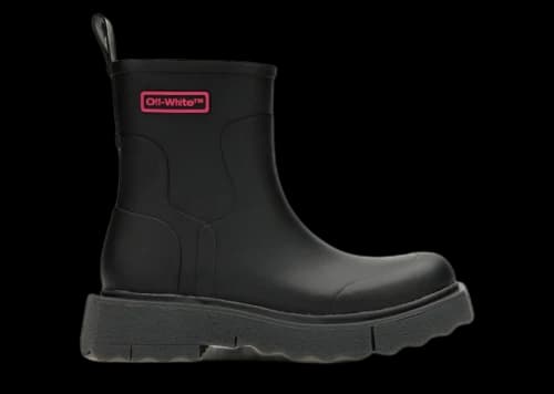 OFF-WHITE Rubber Rain Boot Black