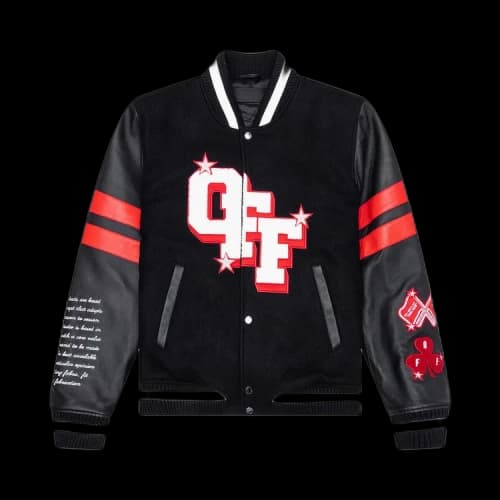 Off-White Dices Lea Varsity Jacket 'Black/White'
