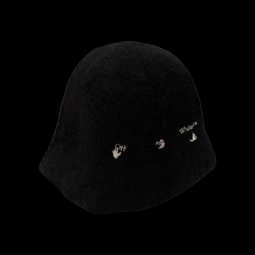 Off-White Logo Mohair Bucket Hat 'Black'