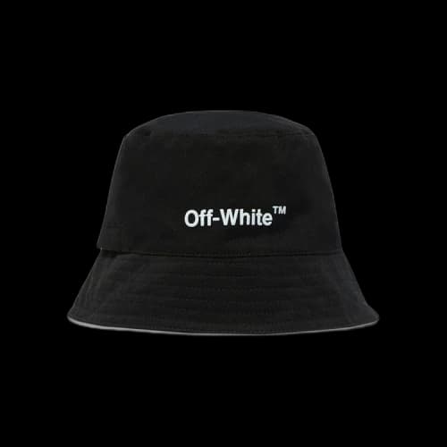 OFF-WHITE Helvetica Cotton Bucket Hat Black/White