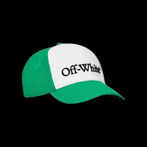 Off-White Drill Logo Bookish Baseball Cap 'White/Kelly Green'