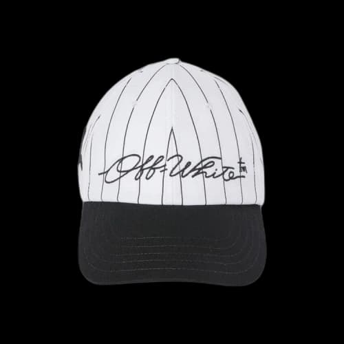 Off-White Pinstripe Baseball Cap 'White/Black'