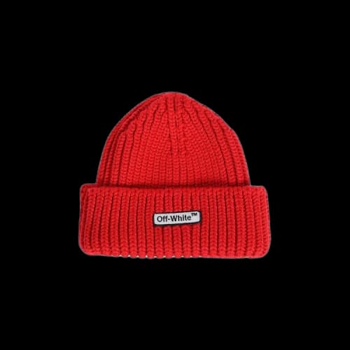 Off-White Patch Beanie 'Red'