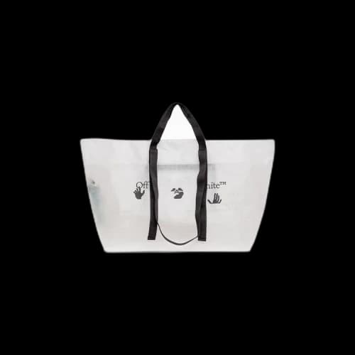 Off-White Logo PVC Tote 'White/Black'