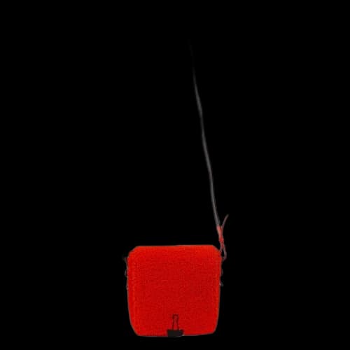 Off-White Shearling Binder Clip Messenger Bag 'Red'