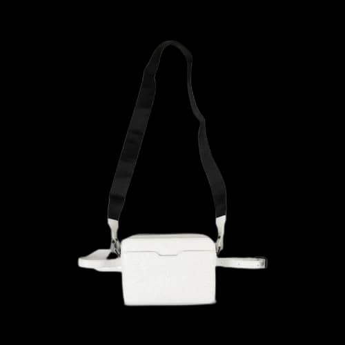 Off-White Leather Binder Clip Shoulder Bag 'White'