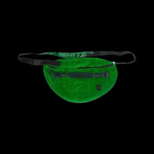 Off-White Furry Logo Crossbody Bum Bag 'Green'