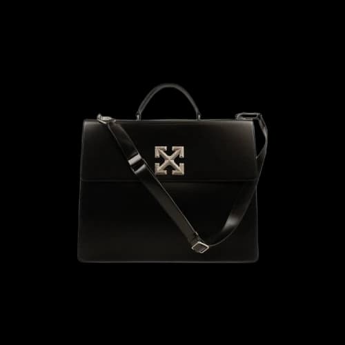 Off-White Leather Twist Jumbo Jitney 'Black'