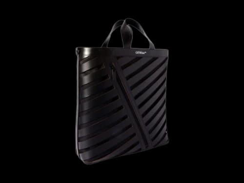 OFF-WHITE Diag Cut Out Tote Black