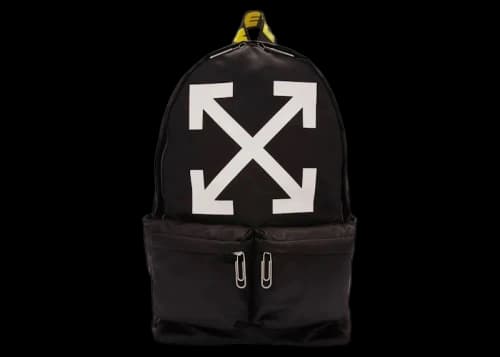 OFF-WHITE Arrow Nylon Backpack Black/White