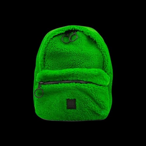 Off-White Fuzzy Fur Binder Backpack 'Green'