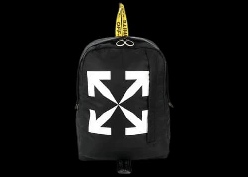 OFF-WHITE Arrow Print Backpack Black/Yellow