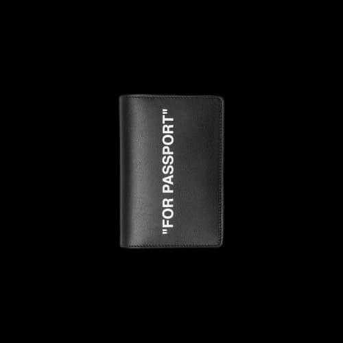 Off-White Quote Passport Holder 'Black/White'