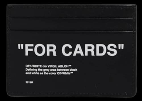 OFF-WHITE Quote "FOR CARDS" Card Holder (2 Slot) Black