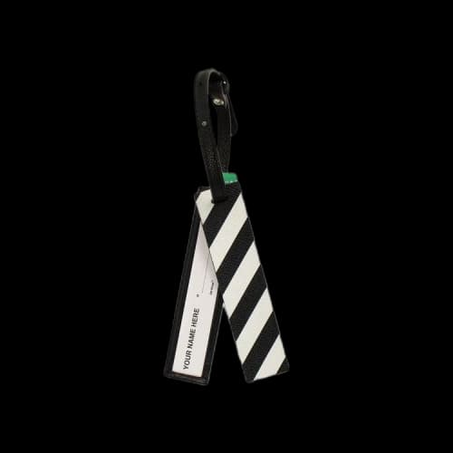 OFF-WHITE Luggage Tag Diag Black White