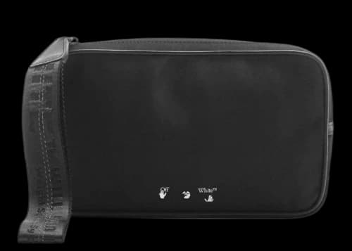 Off-White Logo Nylon Pouch Bag Black