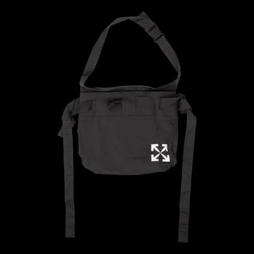 Off-White Poplin Logo Tote Bag 'Dark Grey'