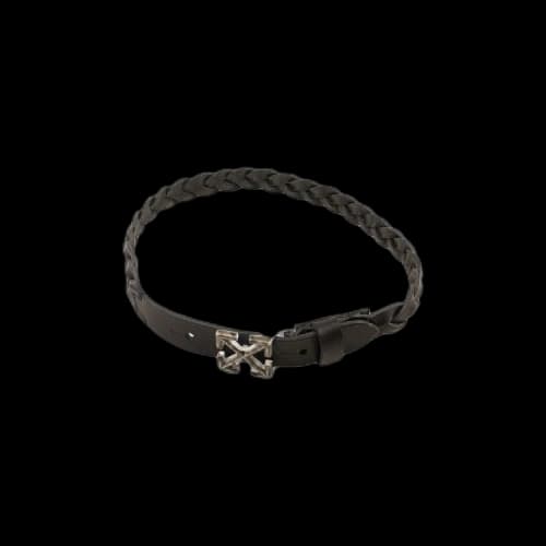 Off-White Woven Arrow Cuff Bracelet 'Black'