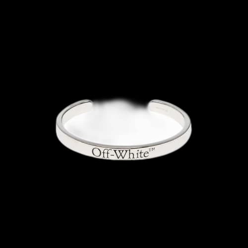 Off-White Bangle Bracelet 'Silver/Black'