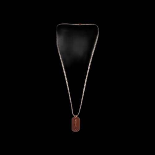 Off-White Dog Tag Chain Necklace 'Orange'