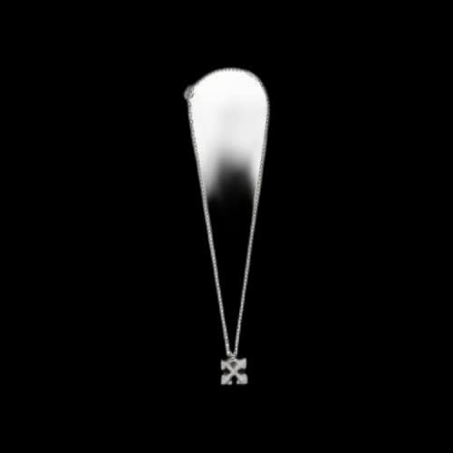 Off-White Texturized Arrow Necklace 'Silver'