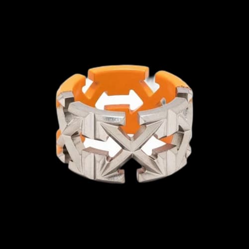 Off-White Bicolor Multi Arrows Ring 'Metal'