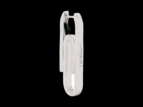 OFF-WHITE Paperclip Mono Earring Silver