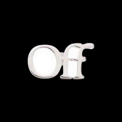 Off-White Logo Mono Earring 'Silver'