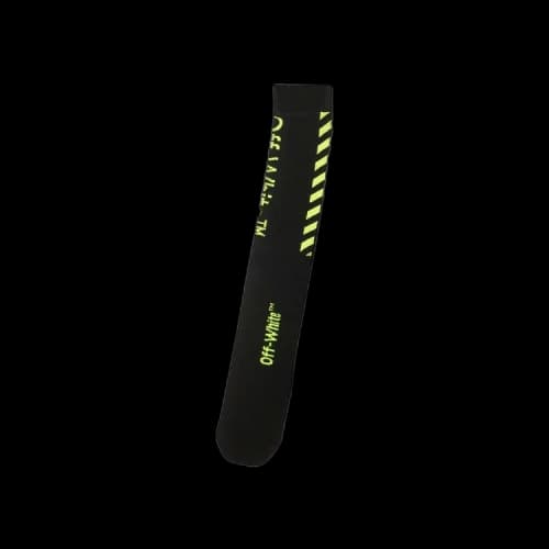 Off-White Diag Socks 'Black/Neon'
