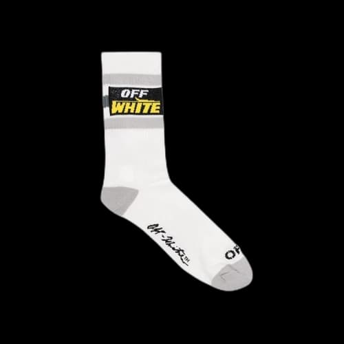 Off-White Label Off NS Mid Sport Socks 'White/Yellow'