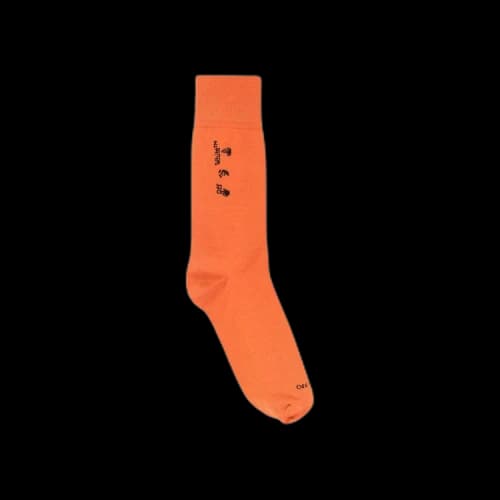 OFF-WHITE Drowning Man Logo Socks Orange Black