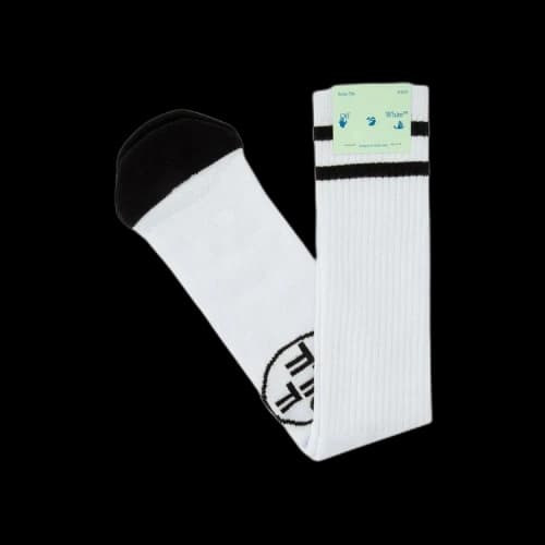 Off-White Off Cross Heel Socks 'White/Black'
