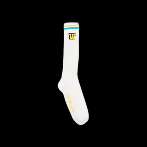 Off-White World Medium Socks 'White/Yellow'