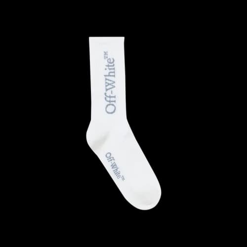 Off-White Mid Bookish Calf Socks 'White/Grey'