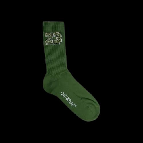 Off-White 23 Bandana Socks 'Green/Black'