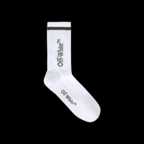Off-White Line Bookish Mid Calf Knit Socks 'White'