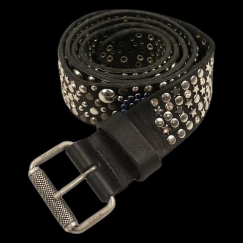 Off-White Studs Leather Belt 'Black/Silver'
