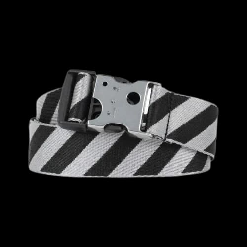 Off-White Stripe Patterned Buckle Fastened Belt 'Black'