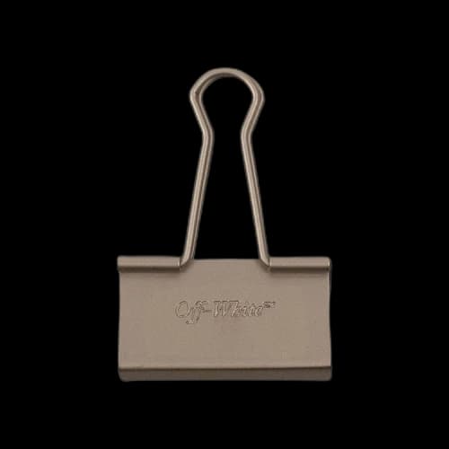 Off-White Metal Logo Binder Clip Pin 'Silver'