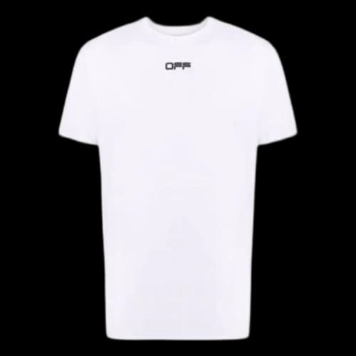 Off-White SS22 Solid Color Logo Printing Round Neck Short Sleeve Version White T-Shirt