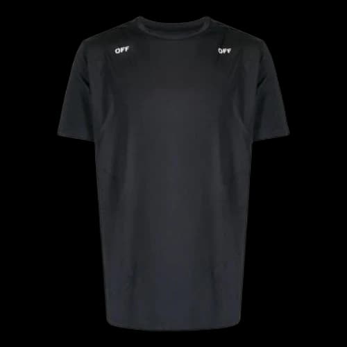 Off-White Printing Arrow Pattern Round Neck Short Sleeve Black T-Shirt