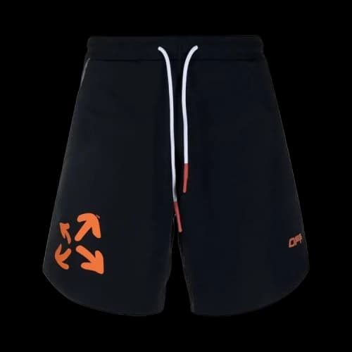 OFF-WHITE Active Knit Shorts Black/Orange