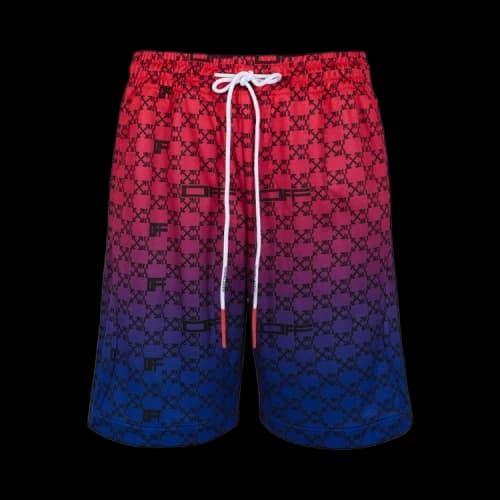 OFF-WHITE Iridescent Gradient All Over Arrows Monogram Tank Shorts Red/Blue/Black