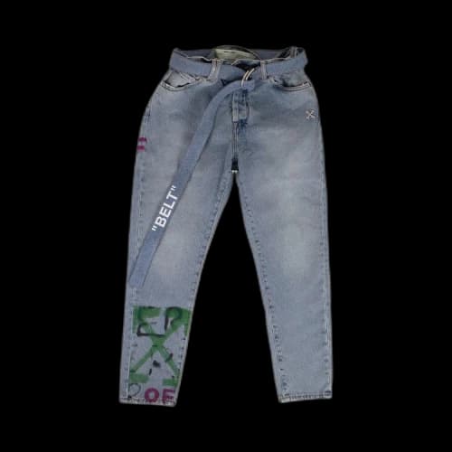 Off-White Gabardi Slim Jeans 'Light Blue'