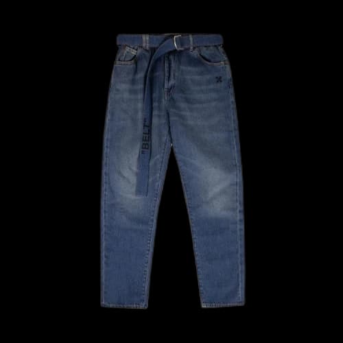Off-White Belted Slim Fit Jeans 'Blue'