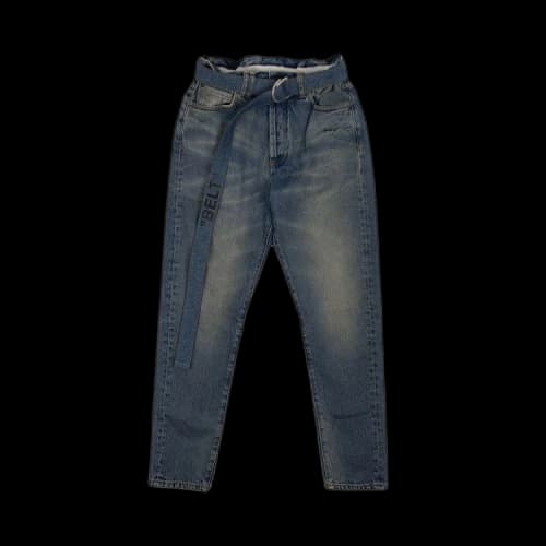 Off-White Denim Bleached Belted Jeans 'Blue'