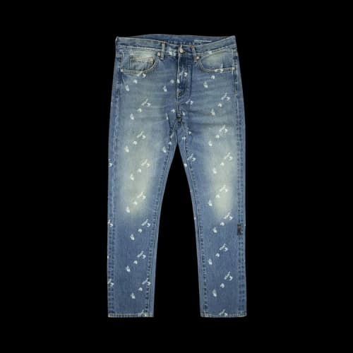 Off-White Allover Logo Distress Jeans 'Blue'