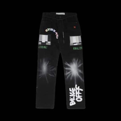 Off-White Ev Bravado Relaxed Jeans 'Black / Multicolor'